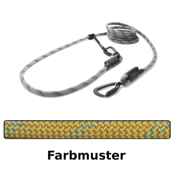 EASYLONG Hundeleine TWIST - L - 4m - khaki mit blauen Linien